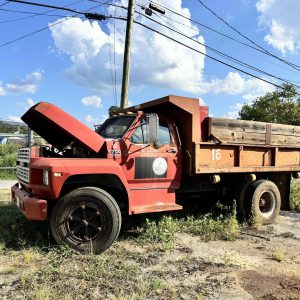 1990 Ford F600 Dump Truck Red